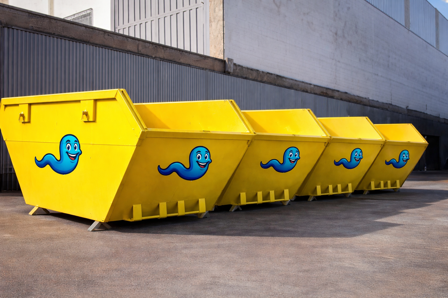 Frota de caçambas amarelas Minhocão prontas para entrega em Campo Grande